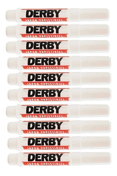 Japon Yapıştırıcısı Derby 10 Adet Mini Parmak Japon Yapıştırıcı Kuvvetli Hızlı Yapıştırıcı 1.5 Gr 10 Adet