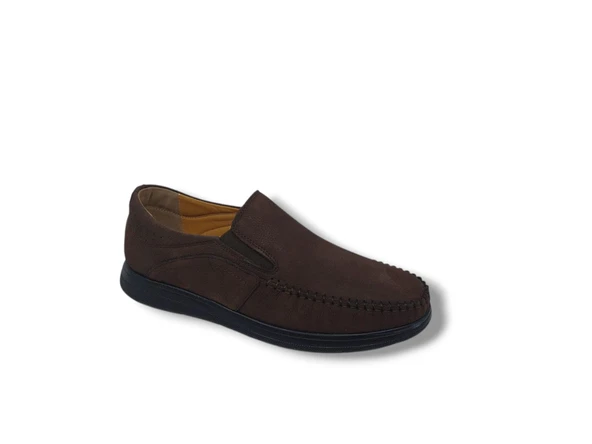 Serra 823 Erkek Koyu Kahve Nubuk Deri Loafer Ayakkabı - 2