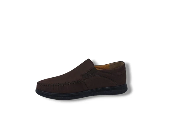Serra 823 Erkek Koyu Kahve Nubuk Deri Loafer Ayakkabı - 3