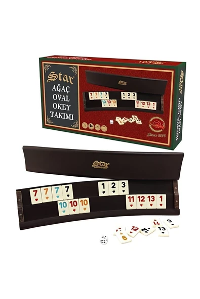 Kruvazör STAR AĞAÇ OVAL OKEY TAKIMI