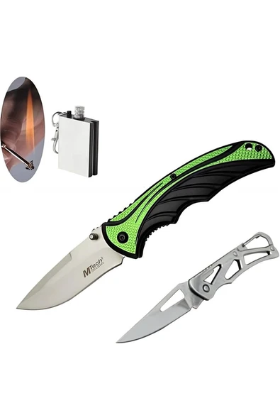 Süpertrend Mtech Serisi 4-5-3 21.5 cm Handsome Yeşil Çakı Seti SLN300