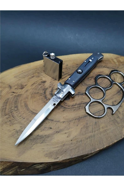 Süpertrend 21 cm İtalyan Stileto Kamp Çakısı ve 2 Parça Ürün ile SCK458407
