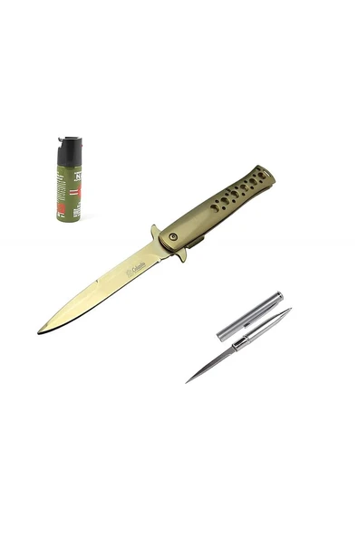 Süpertrend Columbia Kişiye Özel T-Lite Çakı Gold FST-1111-A 23 CM