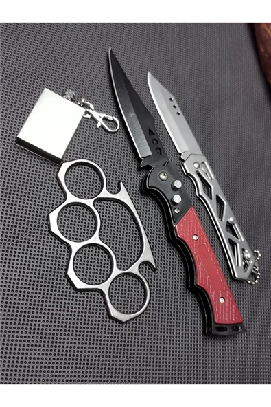 Kruvazör 21 cm 4 lü Otomatik Kamp Çakı Seti