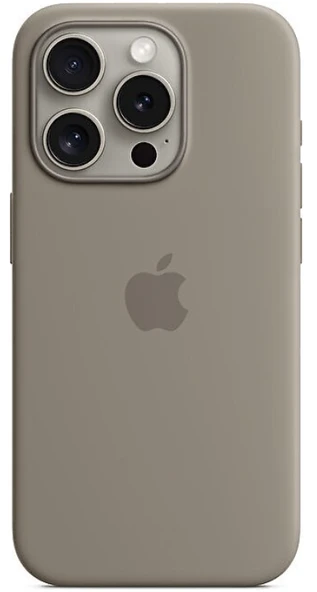 Apple iPhone 15 Pro MagSafe Özellikli Silikon Kil Rengi Kılıf MT1E3ZM/A