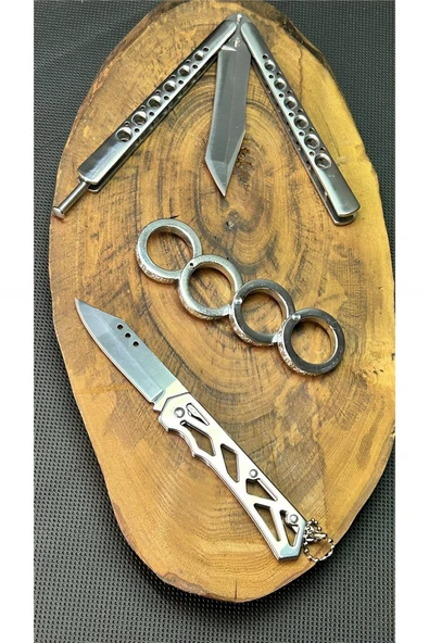 Kruvazör Kişiye Özel 21 cm BENCHMADE Kelebek ve Katlanır Yüzük Seti SS996458706