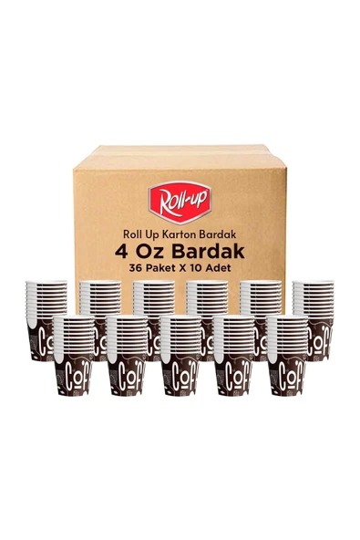 Süpertrend  Roll-up 4oz Türk Kahvesi Ve Espresso Karton Bardak 360 Adet (koli) - 2
