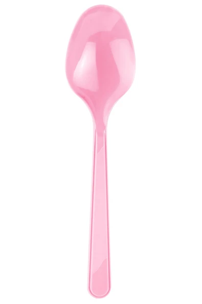 Süpertrend  Roll-up Plastik Kaşık Pembe 25li