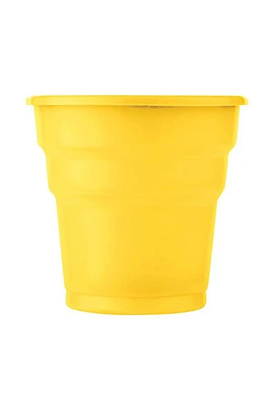 Süpertrend  Roll-up Plastik Meşrubat Bardağı Sarı 180cc-7oz 25li