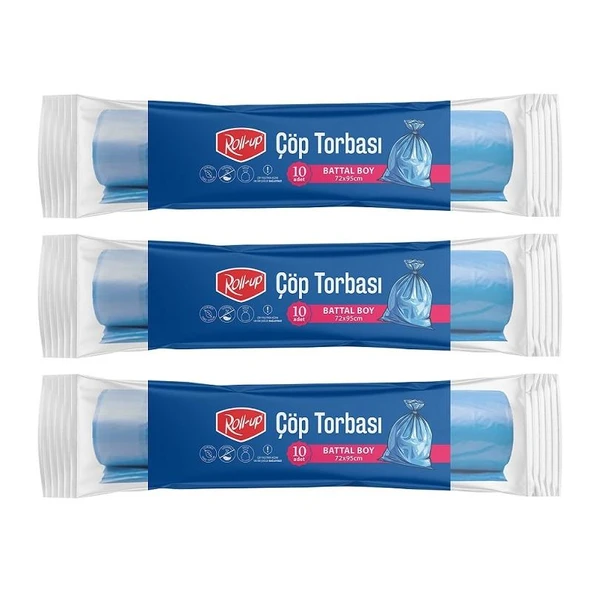 Süpertrend  Roll-up Çöp Torbası Battal 72x95cm 10 Adet X 3 Paket