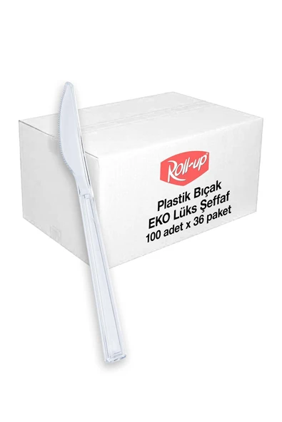 Süpertrend  Şeffaf Lüks Plastik Bıçak 100lü X 36 Paket (koli)