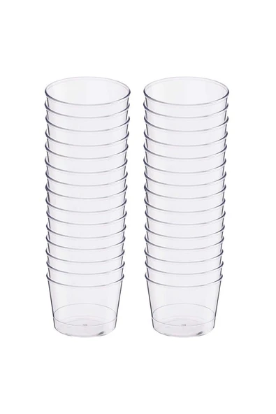 Süpertrend  Plastik Kristal Silindir Tatlı Kasesi 250cc 30lu