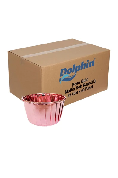 Süpertrend  Dolphin Muffin-kek Kapsülü Rose Gold 25 Adet X 60 Paket-koli
