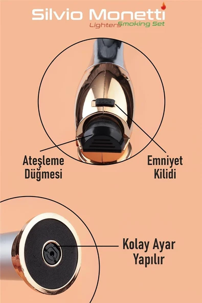 Süpertrend Kişiye Özel Mavi Gazlı Torch Pürmüz Çakmak MRT996522516 - 5