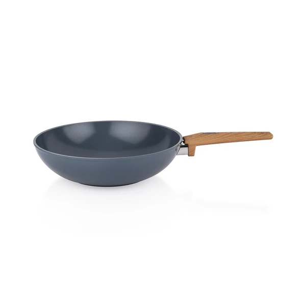 Schafer Seramik Wok Tava 28 CM Yanmaz Yapışmaz Yüzey