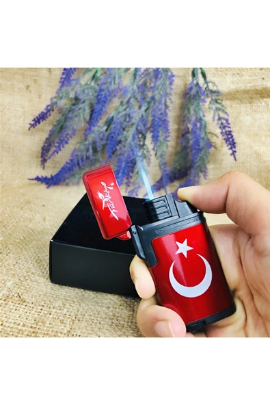 Süpertrend Kişiye Özel TÜRK BAYRAKLI PÜRMÜZLÜ ÇAKMAK
