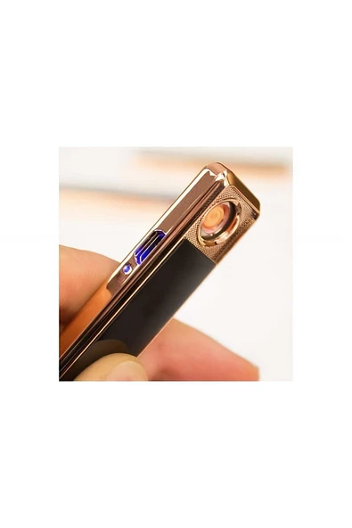 Süpertrend Kişiye Özel SİYAH ALEVSİZ ŞARJLI USB KIZAKLI ÇAKMAK