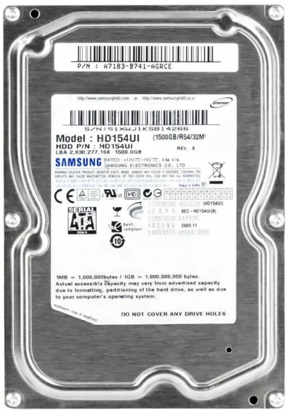 Samsung 1.5 TB HD154UI Hard Disk
