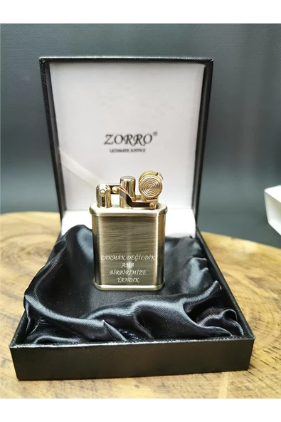 Süpertrend Kişiye Özel Gold Renk Benzinli Pirinç Gövde Çakmak ZR0096013