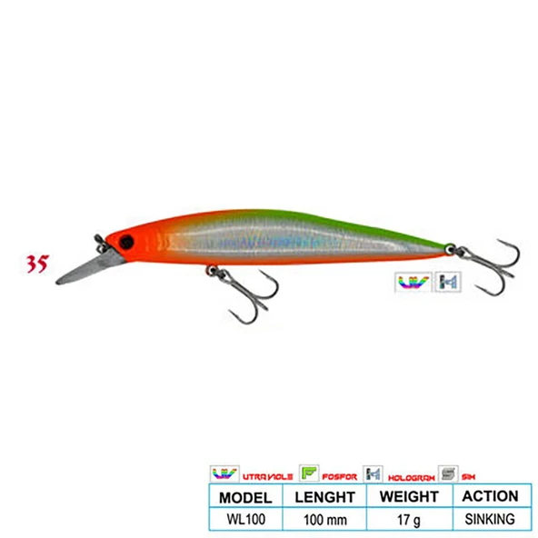 Wily Deep Swimmer CL:35 100mm 17gr Sinking ürün görseli