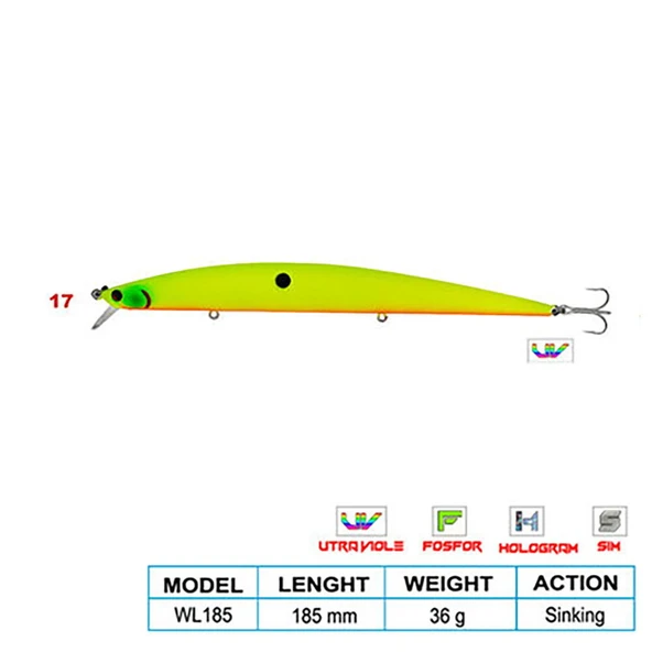 Wily SUPER STAR CL:17 185mm 36gr (Sinking) ürün görseli
