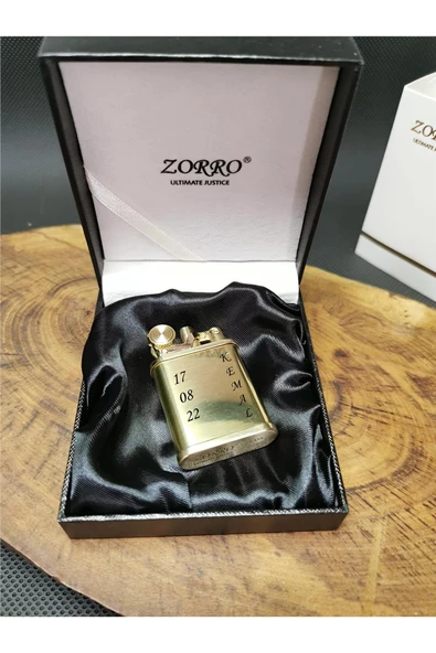 Kruvazör Kişiye Özel Gold Renk Benzinli Pirinç Gövde Çakmak SCK87458950