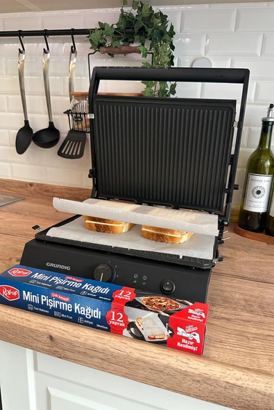 Süpertrend  Roll-up Kesilmiş Mini Pişirme Kağıdı Airfryer - Tost Makinesi - Mini Fırın Uyumlu 12 Yaprak X 6 Kutu
