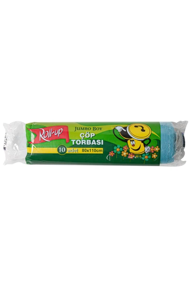 Süpertrend  Roll-up Jumbo Boy Mavi Çöp Torbası 80x110cm 10 Adet