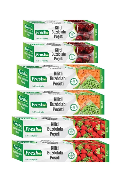 Süpertrend  Fresh-up Kilitli Buzdolabı Poşeti Seti 6 Kutu 60 Adet