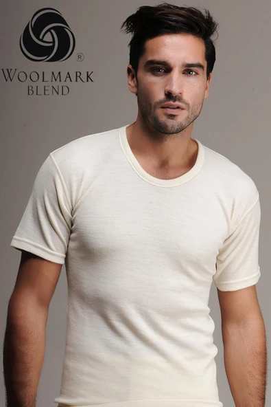 Hasyün 100 Süper Battal Erkek Kısa Kollu Yün Fanila