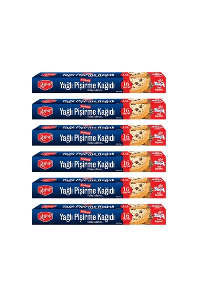 Süpertrend  Roll-up Kesilmiş Yağlı Pişirme Kağıdı 16 Yaprak 6lı Kutu Set
