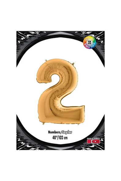 Süpertrend 2 Rakam Altın Folyo Balon 40"
