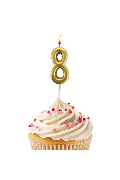 Süpertrend Gold Stick Numeral Candles 7cm No: 8