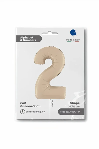 Süpertrend 2 Rakam Grabo Satin Cream Folyo Balon 26"