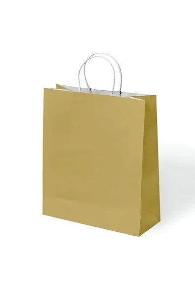Süpertrend Altın Büküm Saplı Kraft Çanta 45x50cm