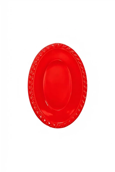Süpertrend Kırmızı Plastik Oval Kase