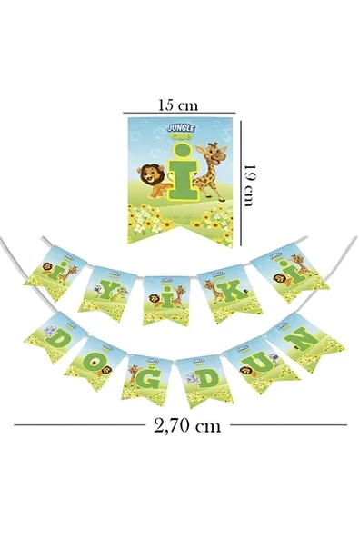 Süpertrend Jungle Club İyi Ki Doğdun Paper Letter Banner - 2