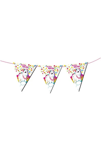 Süpertrend Rainbow Unicorn Triangle Flag Banner - 2