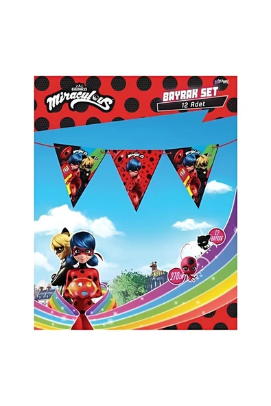 Süpertrend Miraculous Super Heroez Triangle Flag Banner