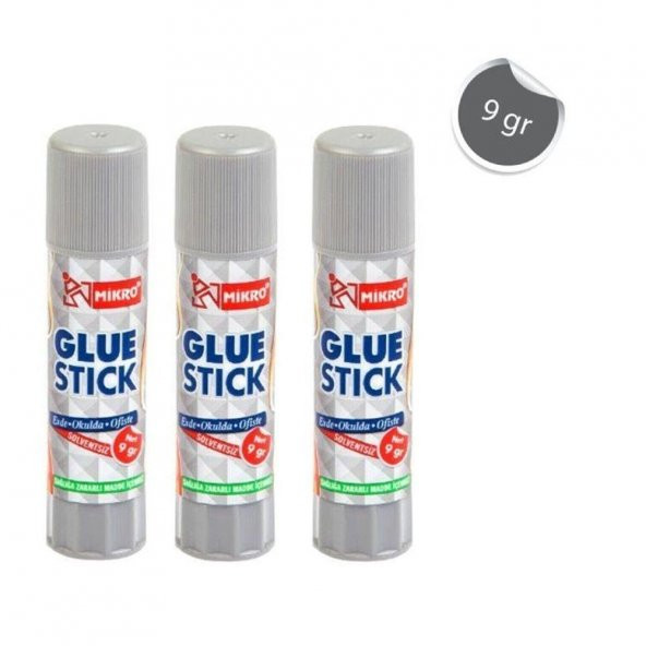 Glue Stick Yapıştırıcı Mikro Katı Yapıştırıcı 9 Gr Ruj Yapıştırıcı 3 Adet