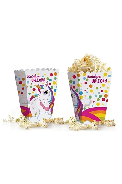 Süpertrend Rainbow Unicorn Popcorn Boxes