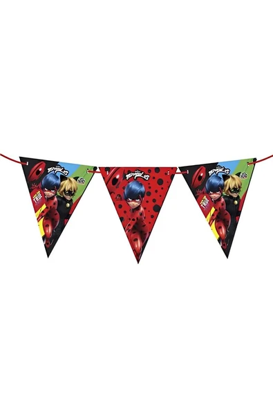 Süpertrend Miraculous Super Heroez Triangle Flag Banner - 2