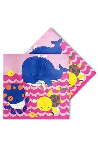 Süpertrend Cheerful Fishes Paper Napkins Pink