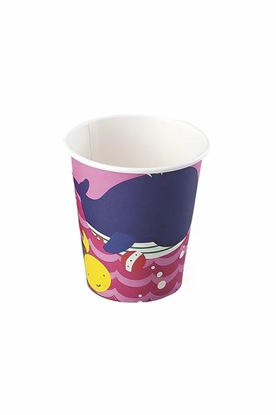 Süpertrend Cheerful Fishes Pink Paper Cups