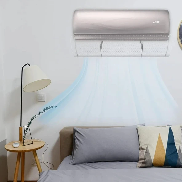 Şeffaf Klima Hava Yönlendirici Anti-Doğrudan Üfleme 4 Mevsim 90x27cm Modern Tasarım - 6