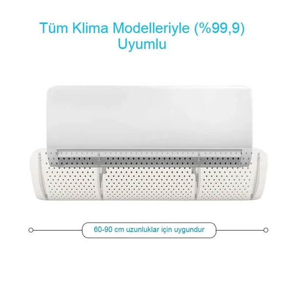 Şeffaf Klima Hava Yönlendirici Anti-Doğrudan Üfleme 4 Mevsim 90x27cm Modern Tasarım - 2