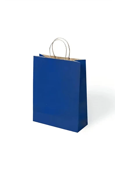 Süpertrend Lacivert Büküm Saplı Kraft Çanta 15x20cm