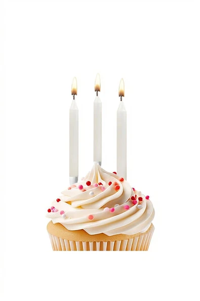 Süpertrend Pearl White Birthday Candles