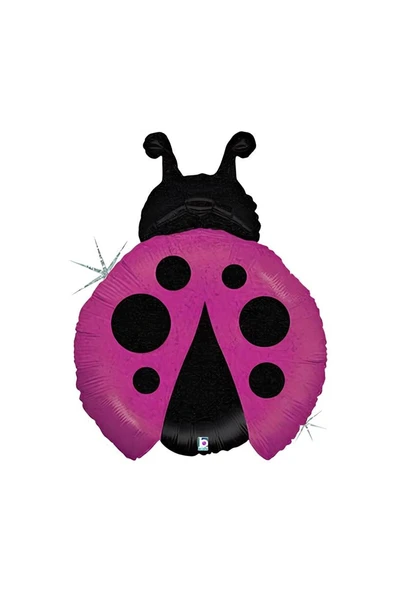 Süpertrend Little Lady Bug Magenta Holographic Grabo Folyo Balon 27" - 2
