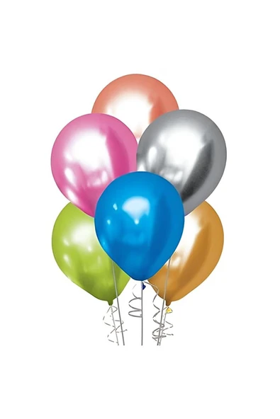 Süpertrend Karışık Krom Balon 9"